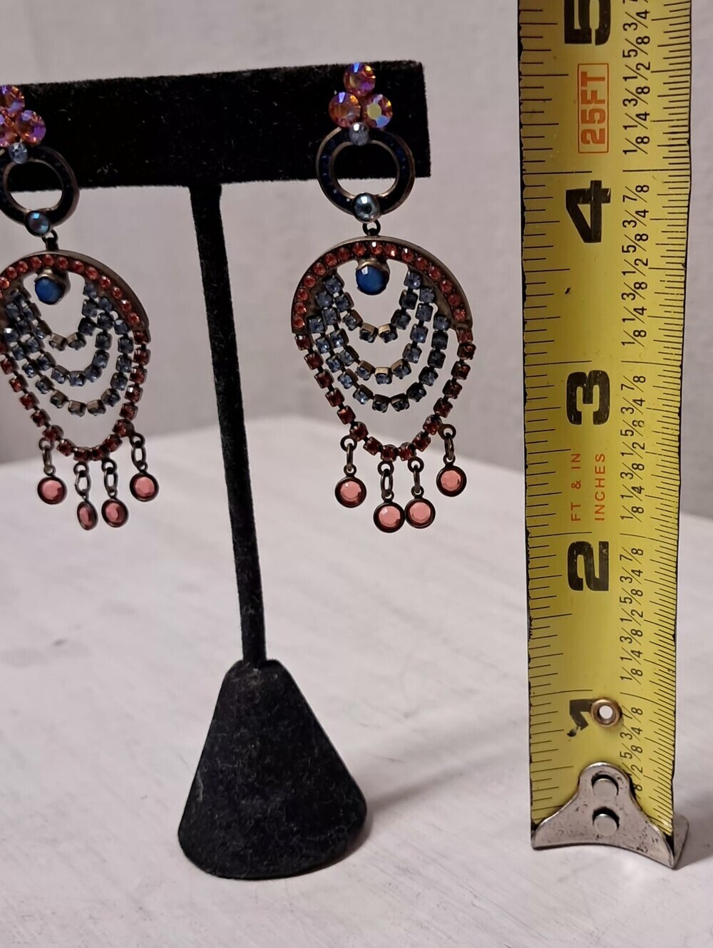 Bohemian Poggi Inspired Crystal Chandelier Drop Dangle Earrings - Picture 3 of 3